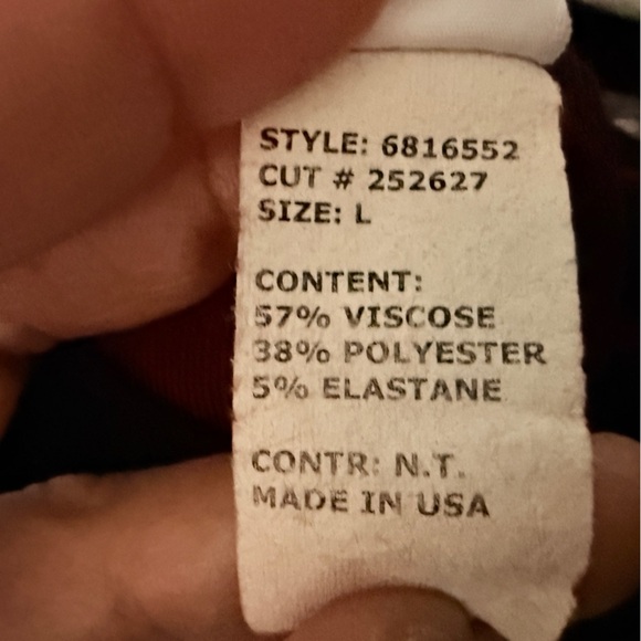 Cut Loose Diamond A-line Boatneck Top  Size L Black Red Holiday Plaid 6816552 - Picture 10 of 11